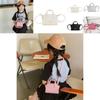 Fashionable Korean Style Mini Shoulder Bag For Kids In Trendy Solid Colors