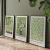 Green Prints Flower Gallery Wall Set William Morris Claude Monet Van Gogh Eclectic Vintage Posters Muted Botanical Art Decor