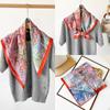 65 * 65 Four Seasons Available New Women'S Small Square Scarf, High Grade Letter Printed Scarf, Professional Scarf, Satin Scarf