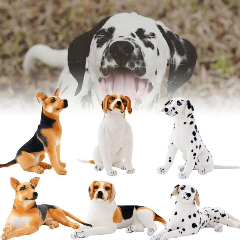 Реалистичная 15,8-дюймовая плюшевая собака-далматин, реалистичная мягкая игрушка для детей