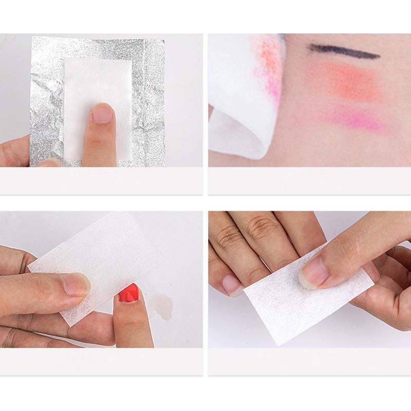 400 шт., хлопковые салфетки для маникюра, педикюра, безворсовые салфетки, очиститель, бумажные подушечки, инструмент