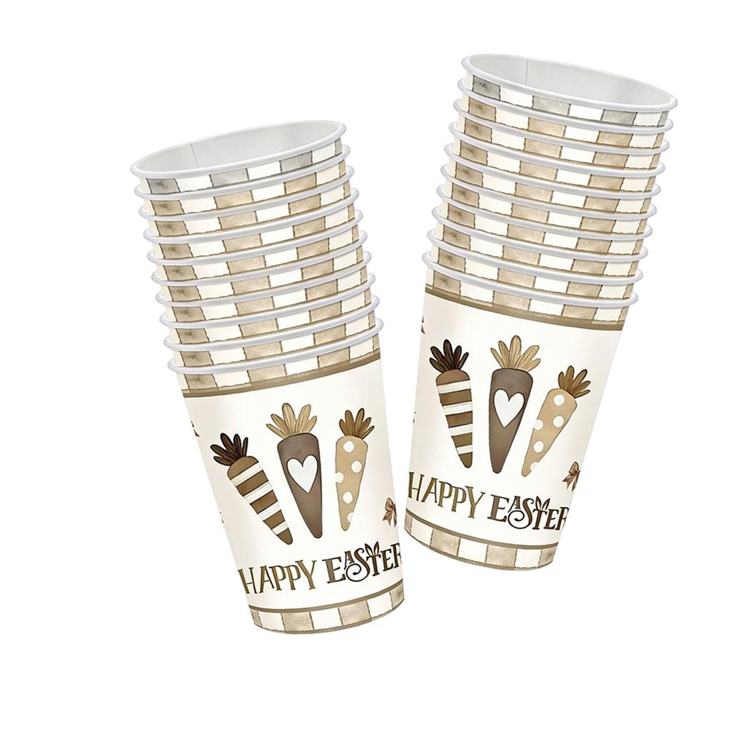 Счастливой Пасхи Пасхальные Винтажные Одноразовые Бумажные Тарелки, Стаканчики и Салфетки на Пасхальную Тему.