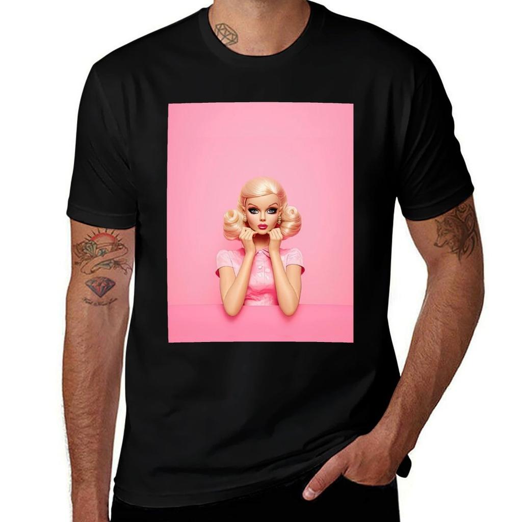 Wounisex Hot Pink Tshirt Basic Lightweight Short Sleeve Tee