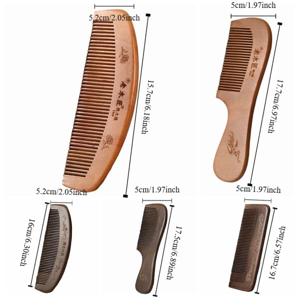 Wood Head Acupuncture Point Massage Comb Coarse Tooth Meridian Gua Sha Pocket Comb Men