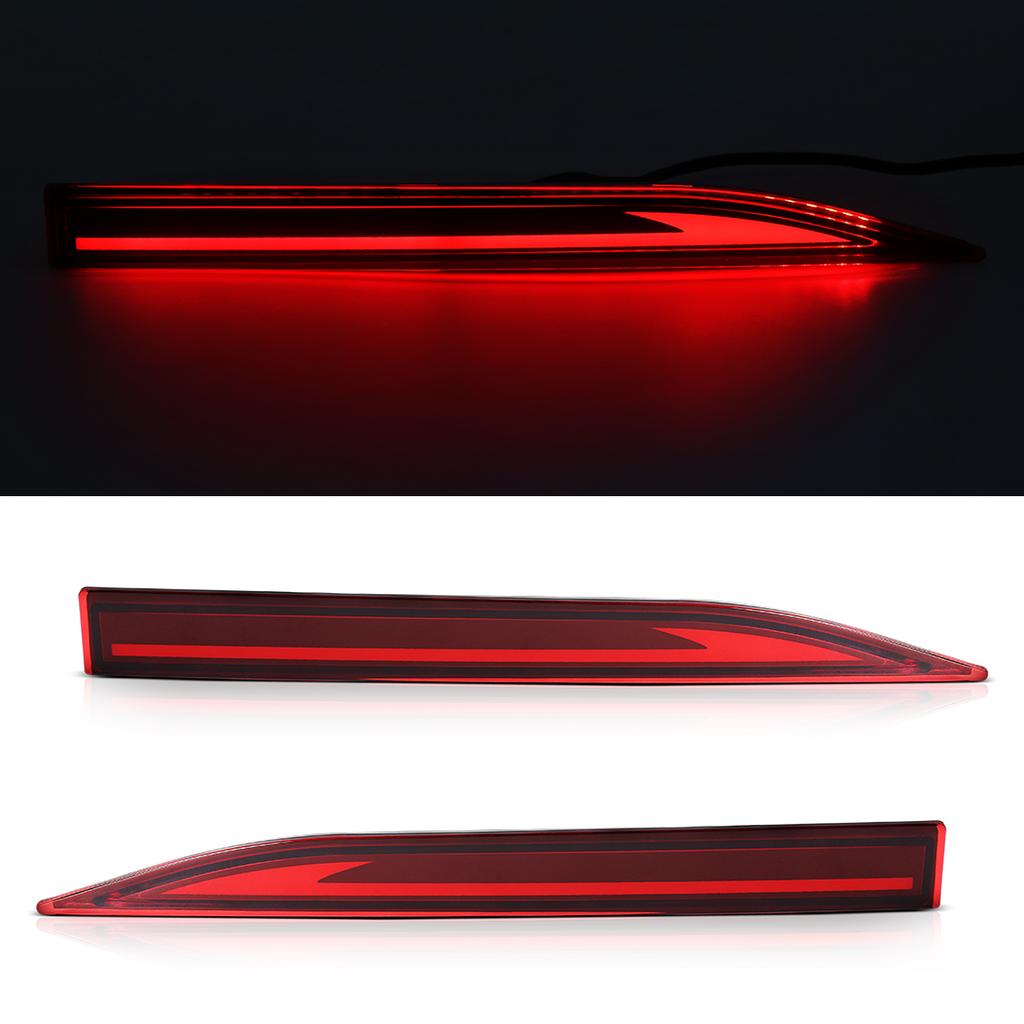 A set of LED Tail Light For Toyota Yaris Ativ Vios Brake Light Rear Bumper Reflector Lamp Dynamic Warning Light 12V