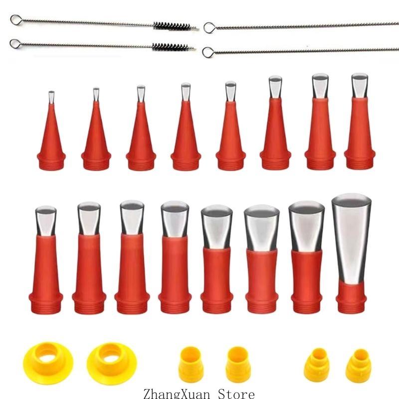 Caulking Finishers Kits Stainless Steel Caulking Nozzle for Bathroom Kitchen 3XUF