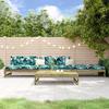 VidaXL Garden Lounge Set 4 Pcs, Bench with Backrest, Furniture Set with Coffee Table Patio Terrace, Rustic, Pine Wood 3186598