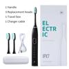 Ultrasonic Electric Toothbrush Rechargeable USB for Adults Teeth Whitening 5Mode Sonic Tooth Brushes Smart Timer with Travel Box