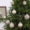 9PCS 8CM Christmas Ball Ornaments Glitter Xmas Spheres Pendant Set  New Year