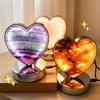 Natural Crystal LED Lamp Multi Shape Heart Moon Star Butterfly USB Night Light for Gift