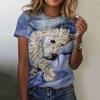New Kawaii Cartoon Dog Print T-shirt  For Women Plus Size Top Women's Trending Clothing Fashion Short Sleeve Shirt Crew Top