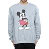 Disney Mens Mickey Mouse Valentine Heart Sweatshirt