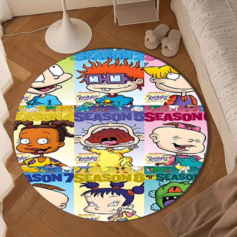 Rugr-ats: Urban Adventure Round Rug for Livingroom,Bedroom, Palyroom, Chair Rug, Area rug, Circle Carpet, Large Size Fan Christmas gift