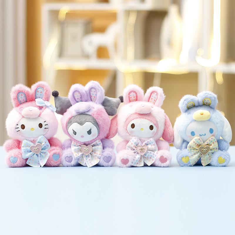Hello Kitty Fluffy Plush Doll With Highquality Fabric For Gift And Decor