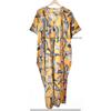 Женская хлопковая летняя желтая одежда для сна с принтом египетского кота, длинное платье-кафтан макси CKFTN-SCRN-FULL-BUYIT-112