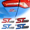 ST LINE Grille Emblem For FOCUS 2 3 MK7 MK8 MK5 MK6 Mondeo Fiesta Kuga MK3 Fusion Cover Decoration Rear Trunk Metal Stickers