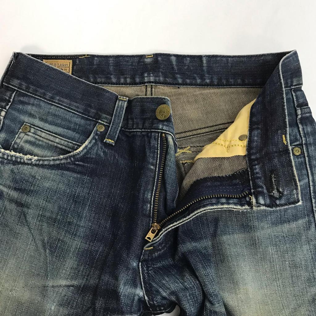 Сделано в Японии Джинсы Lee Riders GOLD LABEL W29 Мужские S-M Длина по внутреннему шву 79 см Синий(ИСПОЛЬЗОВАЛ)