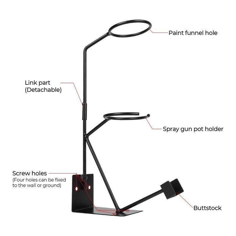 Spray Gun Holder Car Paint Sprayer Stand Bracket Storage Rack Household Steel Accessories