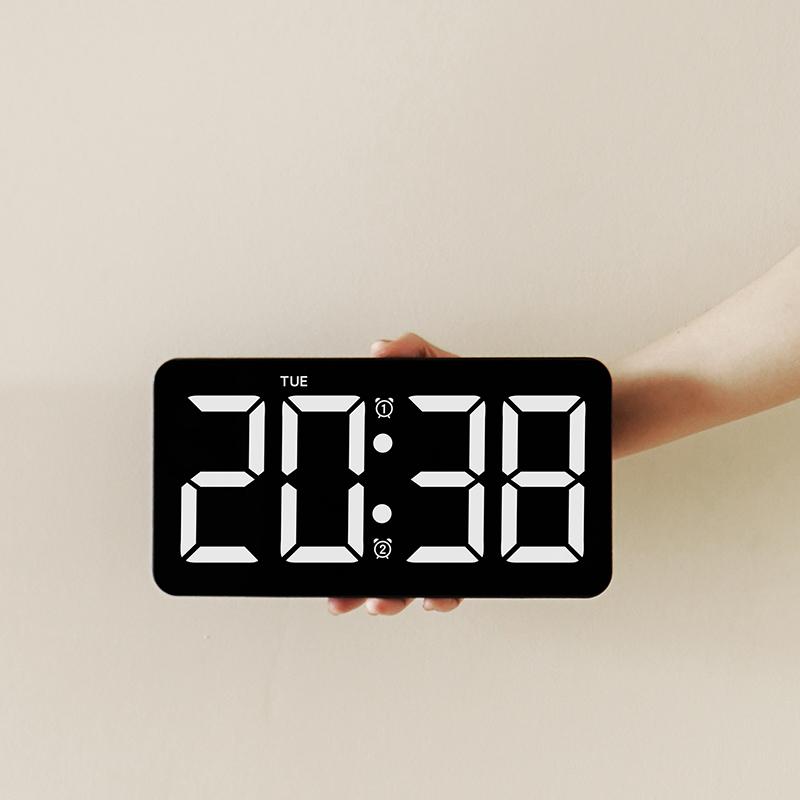 LED Alarm Clock Digital Wall Clock Super-size 10.8" Electronic Desk Clock Time Week Display Bedroom Home Decoration NIDITON2