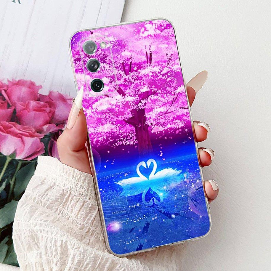 For Samsung Galaxy S20 FE Case SM-G780F S20FE Cover Popular Flower Soft Silicone Cases For Samsung S20 Fan Edition S20Lite Funda