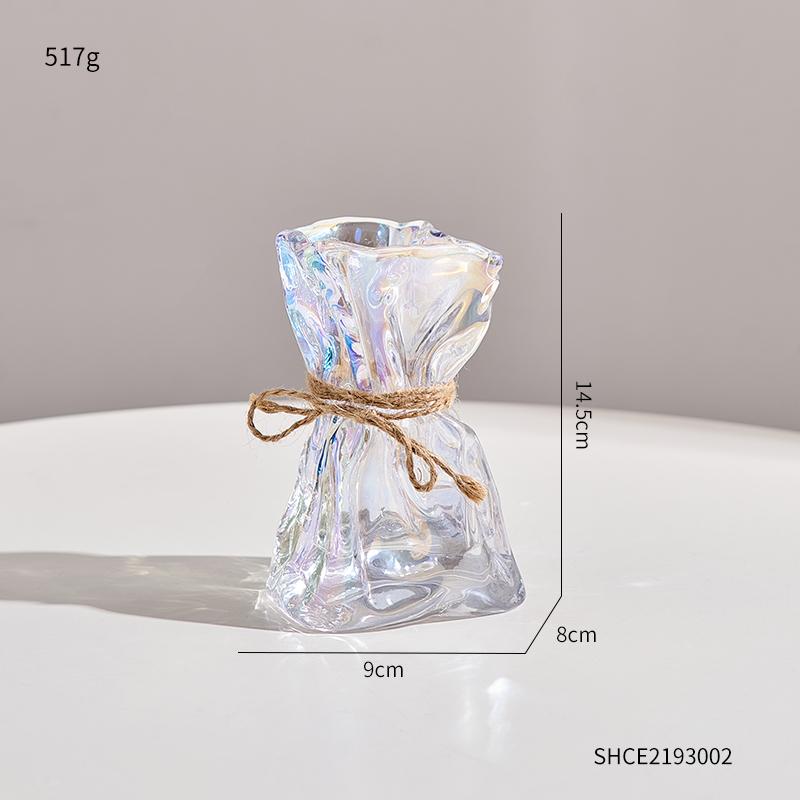 Абстрактная стеклянная ваза для домашнего декора Цветочные прозрачные горшки для растений Декоративное украшение для гостиной Декор для террариума Современный домашний декор