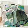 Mushishi Throw Lightweight 240g Flannel Blanket Soft Skin-friendly for Summer Cooling