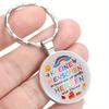 1 шт., брелок для ключей с изображением радужной пчелы в немецком стиле, божья коровка DANKE Time Gem, автомобильный брелок с вентилятором для подарка