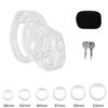 With 5 Size Cock Rings Penis Soft Silicone Chastity Cage Device Anti-Cheating Penis Lock Restraints for Men Discreet Sex Toy 18+
