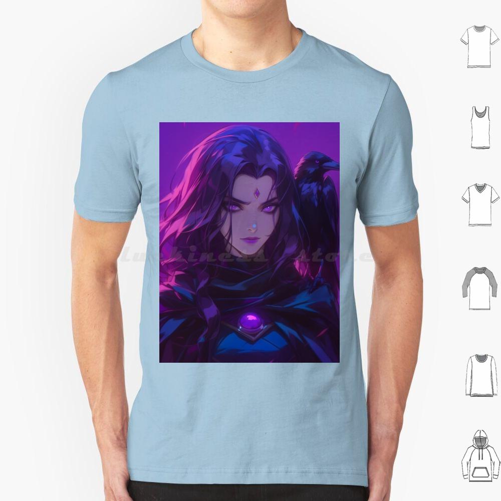 Raven3 T Shirt Men Women Kids 6xl Raven Infinite Aspire Go Titans Aesthetic Synthwave Raven Goth Cartoon Superhero Teen Tt