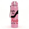1 шт. Walk By Faith Туфля на высоком каблуке 750 мл Цветная Пластиковая Спортивная Бутылка для Воды Герметичная Крышка с Откидной Соломкой Подходит для Спорта, Офиса, Дома