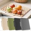 Silicone Drain Mat Heat-Resistant Non-Slip Kitchen Drying Pad Water Drainage