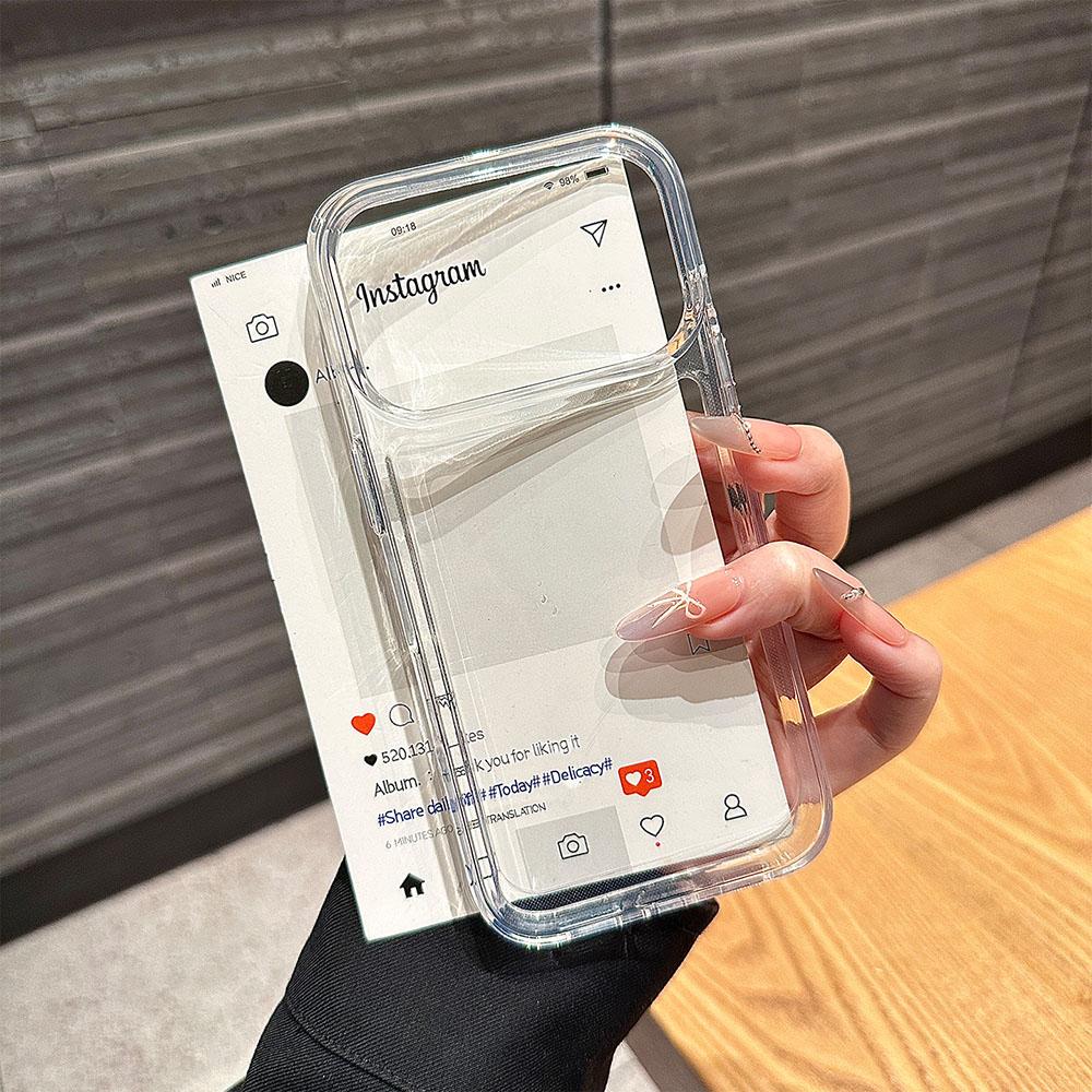 Роскошный прозрачный противоударный силиконовый чехол для iPhone17 Pro Max 17 Pro 17 Air Clear Защитная акриловая крышка