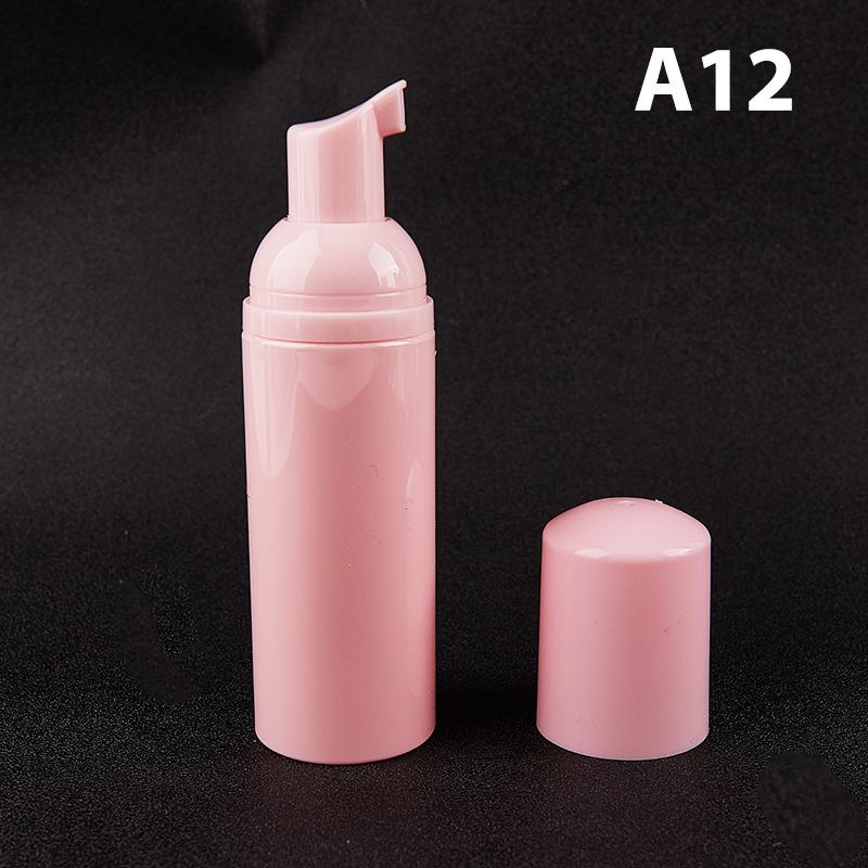 1Pc 60ml Pink Plastic Foamer Pump Bottle Empty Face Lashes Cleanser Cosmetic Bottle Soap Dispenser Foam Bottle Wholesale