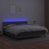 Maison Exclusive - Sommier à lattes de lit avec matelas et LED Gris 180x200 cm