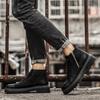 Fashion Cow Leather Suede Men Shoes Autumn Winter Casual Ankle Boots Outdoor Warm Snow Boots Lace -Up Zip Shoes Motorcycle Boots