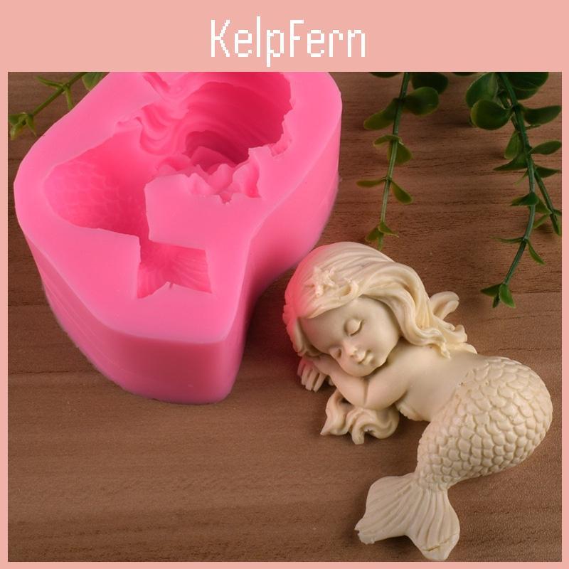 Mermaid 3d Decoration Handmade Silicone Soap Candle Stone Mold Cake Decoration Tools