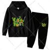 TZWYTeenage Mutant Ninja Turtles Children Tracksuit Set Anime Cartoon Boy Girl Autumn Hoodies Pants Thin Sportswear Hood Sweatshirt