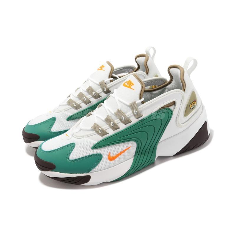 Nike Zoom 2K 'White Total Orange Green' Sneakers Casual FB7165-181