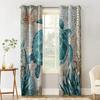 Sea Turtle Ocean Creature Landscape Blackout Curtains For Living Room Bedroom Window Treatment Blinds Drapes Kitchen Curtains