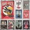 1 шт. Винтажный Металлический Плакат Рок-Музыки Жестяные Вывески Ретро Гитара Рок-Вечеринка Металлические Пластины Настенное Искусство для Бара Паба Домашнего Настенного Декора