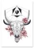 Skull with Flowers Poster