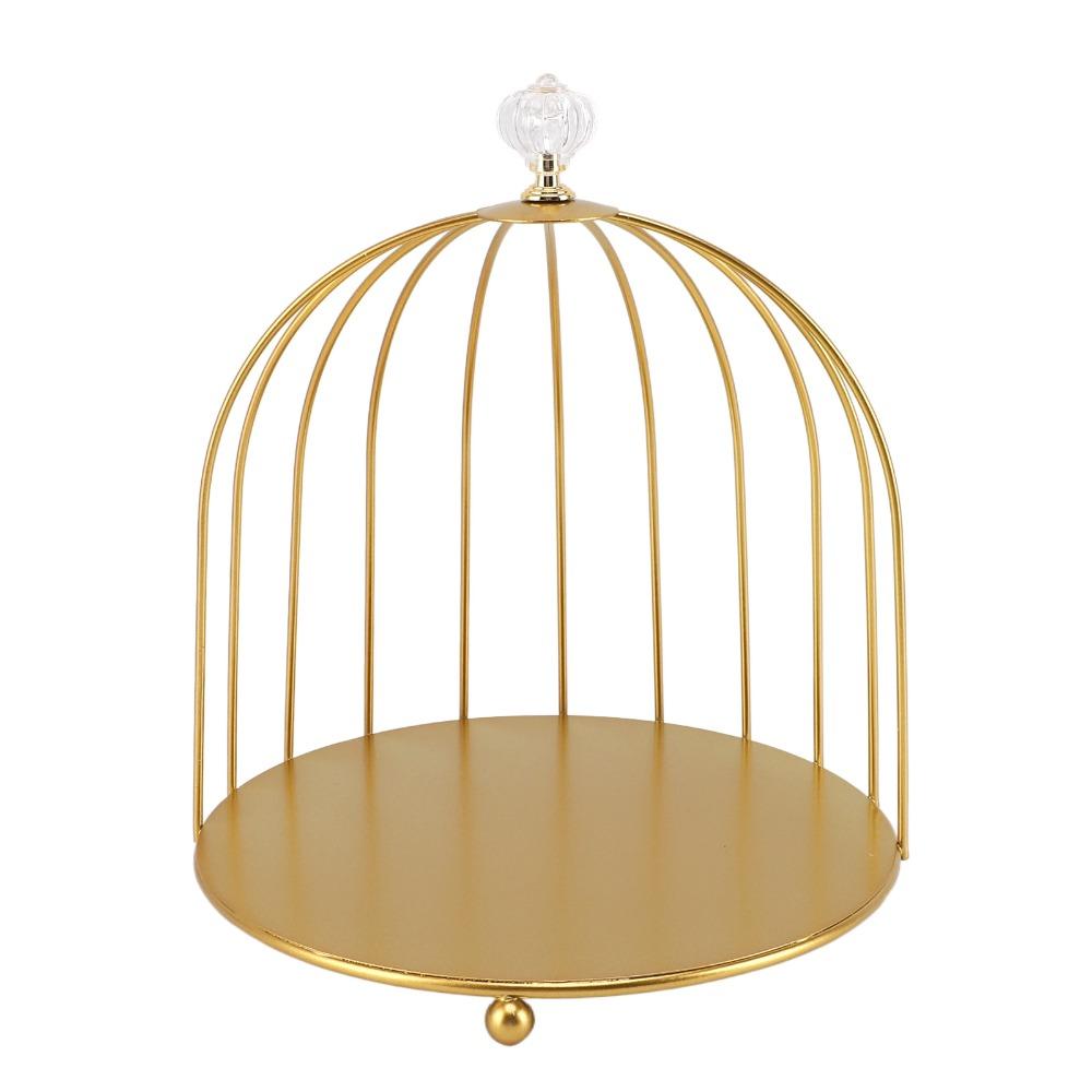 Iron Birdcage Makeup Display Rack Elegant Cosmetic Display Stand Bathroom Vanity Bedroom