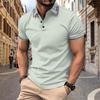 New Men's Casual Short-sleeved POLO Shirt Lapel Buttons Solid Colour Versatile T-shirt Fashion Short-sleeved Tops