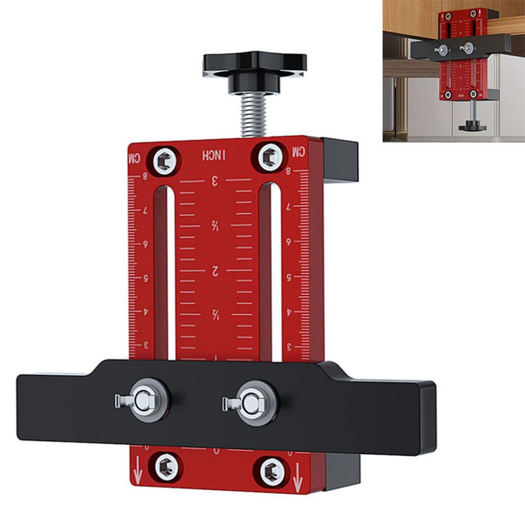 Монтажный зажим для дверцы шкафа, с опорным рычагом и зажимом, корпус из алюминиевого сплава, инструмент для установки шкафов с лицевой рамой или без рамы