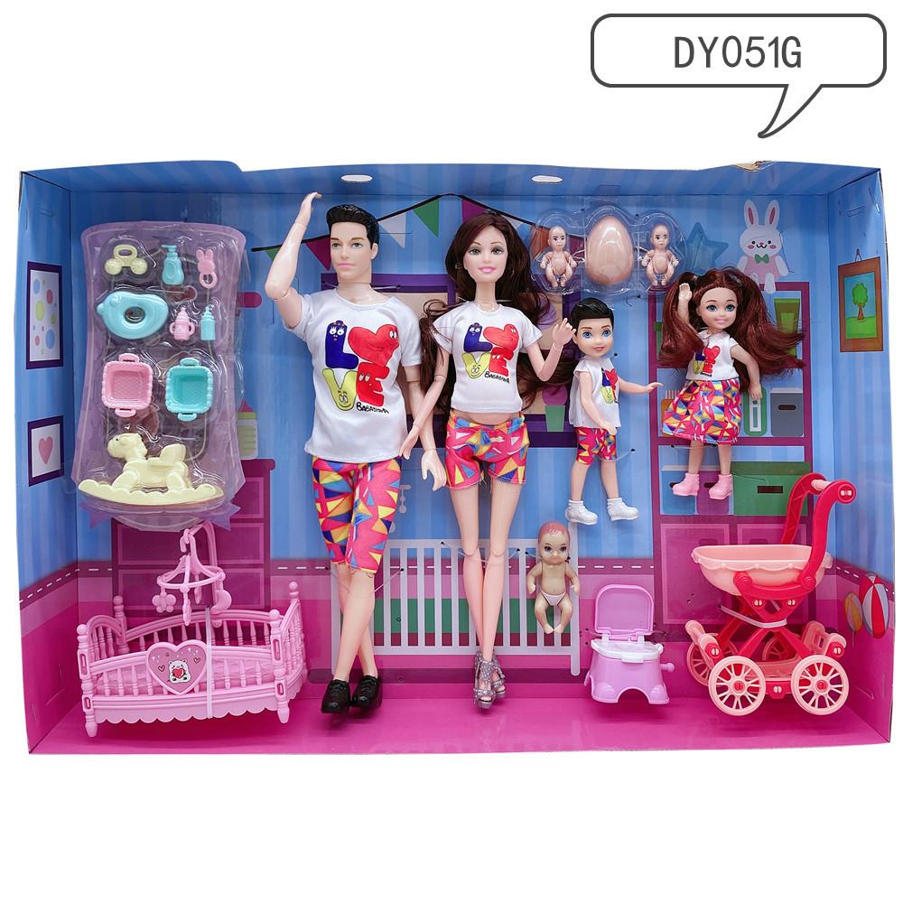 Аксессуары для кукол Куклы-младенцы Беременная мама Папа Дети Семейный набор Рождественский Подарок на День Рождения для игры с куклами Игрушка,Без цветной коробки