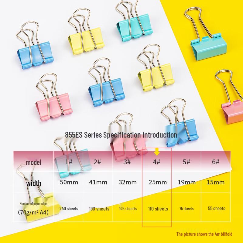 Deli 25mm Colorful Binder Clips (5 Tubes, 48 Pcs/Tube)