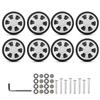 Set of 8 Travel Luggage Suitcase Replacement Wheels 60x12mm Plastic Caster Wheels Repair Kits Shelf Replacement Wheels