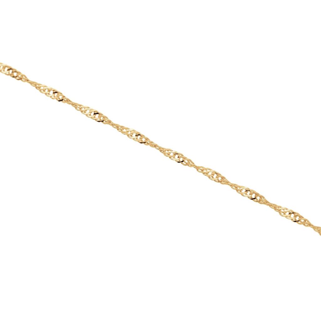 K18 Screw Chain 40cm Width Certification Stamp 18k Gold Necklace [FAIRY CULLET] Approx. 0.9mm Approx. 0.7g
