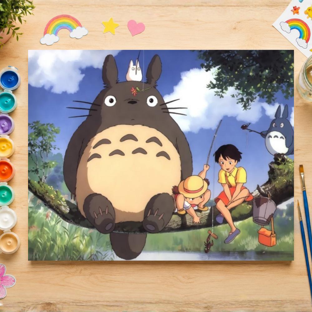 Obraz Do Malowania Po Numerach Z Ramą Totoro 70X50 Cm