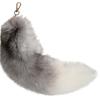 Furry for Keychain Oversized Fox Hair Cuestion Silver Blue Fox Tail Accessories Lady Bag Charm Car Keychain for Women